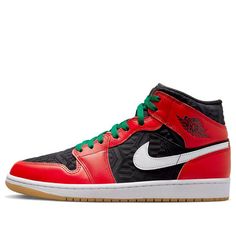 Air Jordan 1 Mid SE 'Christmas' DQ8417-006 (AJ1/SNKR/Retro/Mid Top/Non-Slip/Basketball/Wear-resistant/Shock-absorbing) Air Jordan 1 Mid Se, Mid Top, Air Jordan 1 Mid, Jordan 1 Mid, Air Jordan 1, Nike Air Jordan, Jordan 1, Air Jordan, Air Jordans