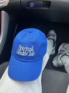 "The perfect hat for the person who loves Health and Wellness and Christianity. ⭐️ITEM DETAILS⭐️ - 100% washed cotton twill cap. - Embroidered \"Spiritual Health Club\" embroidered on the face - Embroidered Icons on the back - Eyelet vents embroidered at the crown - Curved brim - Colors: Red, Blue, Black, Green ⭐️SIZING⭐️ Runs True-to-Size If you would like an oversized fit order 2-3 sizes up. ⭐️PROCESSING⭐️ All garments are made to order. Please allow 5-8 days of processing time. Delivery dates provided by Etsy are estimated, not guaranteed. ⭐️EXCHANGES OR RETURNS⭐️ Due to every item being made-to-order, we do not accept returns or exchanges." Creative Department Hat, Ball Cap Design, Merch Hats, Christian Caps, Gym Hats, Baseball Hat Design, Cap Merch, Funny Baseball Hat, Embroidered Ideas