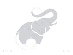 an elephant is shown in the shape of a circle