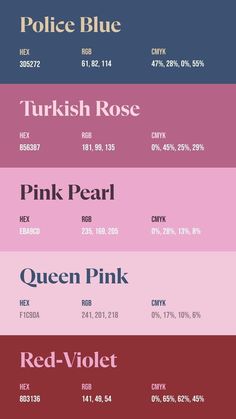 the different font styles and colors are shown in this graphic style, including pink, blue,