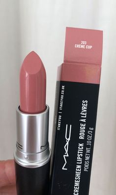 Mac Creme Cup Lipstick, Cool Toned Lipstick Shades, Valentines Makeup Looks, Mac Creme Cup, Popular Lipstick