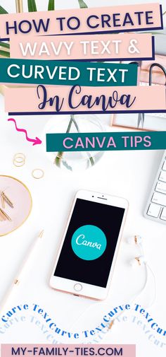 the text how to create way text and curved text in canvas canva tips