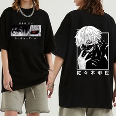 Fan Art Tokyo Shirt, Anime Shirt Street Style T-shirt Jujutsu Kaisen Ryomen Sukuna, Harajuku Men, Ken Tokyo Ghoul, Graphic Tee Style, Tokyo Ghoul Kaneki, Fashion Tshirt, Anime Tshirt, Anime Tees, Kaneki Ken