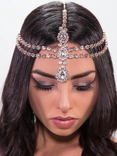 Boho Rhinestone Head Chain Jewelry Golden Bridal Headpiece Crystal Forehead Drop Wedding Headband Prom Festival Hair Accessories For Women And Girls 1pc Royal Tiaras Silver Elegant   Glass Geometric   All Wedding & Event, size features are:Bust: ,Length: ,Sleeve Length: Head Chain Jewelry, Festival Hair Accessories, Bridal Headwear, Headpiece Jewelry, Dance Jewelry, Head Chain, Crystal Headpiece, Royal Tiaras, Head Jewelry