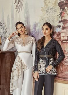 Asymmetrical Jacket, Fancy Dresses Long, Indian Gowns Dresses, Indian Gowns, Simple Pakistani Dresses