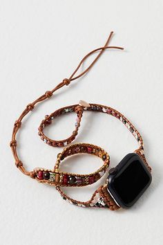 Give your Apple watch an extra earthy detail with these stone bands from Cape Diablo. **Features:** Handmade, wrap style, carefully selected stone beads, 32mm magnetic slider, adjustable button closure, 6.3-7.2 inches **Why We | Practical Magic Apple Watch Band by Cape Diablo at Free People in Red Practical Magic, Apple Watch Band, Beauty Supply, Apple Watch Bands, Watch Band, Wrap Style, Boho Outfits, Stone Beads, Watch Bands