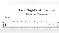 five nights at teddy's the living tombstonetone guitar tabula with chords and tabula