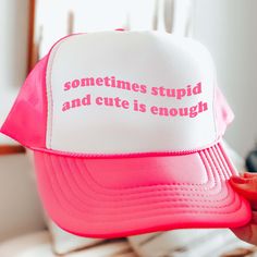 Enough said Foam trucker hat snap back pink, black, or green Trendy Pink Snapback Hat With Curved Bill, Pink Fun Style Trucker Hat With Flat Bill, Fun Pink Curved Bill Hat, Fun Letter Print Snapback Hat With Curved Bill, Fun Trucker Hat With Letter Print And Curved Bill, Trendy Pink Trucker Hat With Flat Bill, Cute Snapback Hat With Letter Print, Pink Hats With Letter Print And Curved Bill, Trendy Pink Snapback Hat With Flat Bill