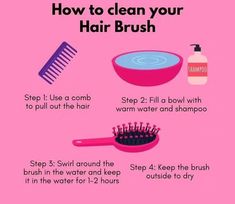 How Much Hair Product To Use, Hair Cleaning Tips, How To Wash Your Hairbrush, How To Wash Hairbrush, How To Clean Your Hair Brush, Clean Brushes Hair, How To Clean Your Hair Brushes, How To Clean A Hairbrush, How To Wash Hair Brushes