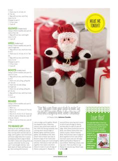 a magazine with an image of a santa clause sitting on top of some boxes and presents