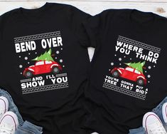 Funny Christmas Sweaters Couples, Cute Christmas Sweatshirts Vinyl, Funny Couples Christmas Shirts, Couples Ugly Christmas Sweaters, Couples Christmas Sweaters, Funny Christmas Movies, Couple Christmas, Funny Christmas Sweaters, Christmas Sweater Party