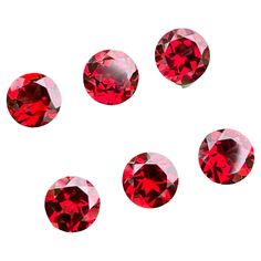 four red diamonds are arranged in the shape of a circle