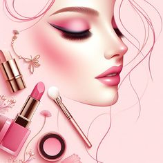 Beauty Salon Profile Picture, Makeup Poster Ideas, Makeup Logos Ideas Design, Makeup Poster Design Graphics, Makeup Logo Design Ideas, Beauty Salon Background, Makeup Wallpapers Backgrounds, Makeup Artist Business Cards Design, Beauty Salon Logo Design