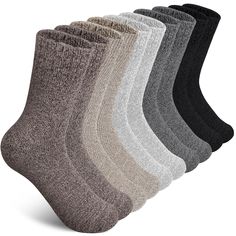 PRICES MAY VARY. 🎁【ULTIMATE WARMTH】These mens socks are made of wool, polyester and spandex for high elasticity and lots of softness, providing warm and comfort for your feet in cold weather. Say goodbay to cold and chilly winter. 🎁【GOOD BREATHABILITY】Still bothered by the wet and smelly feet? Our wool socks mens with breathable and moisture-wicking fabric keep your feet fresh and dry at all times. No stuffy feet, comfortable all day！ 🎁【CHRISTMAS GIFT】The men winter socks are the perfect Chri Durable Comfortable Winter Socks, Durable Winter Socks, Comfortable Durable Winter Socks, Warm Winter Socks, Wool Hiking Socks, Christmas Surprise, Hiking Socks, Socks Men, Winter Hiking