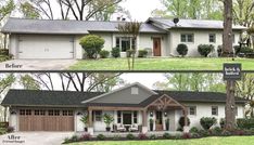 before and after pictures of a house in the suburbs