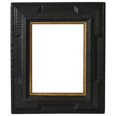 a black and gold frame on a white background with a blank space in the middle