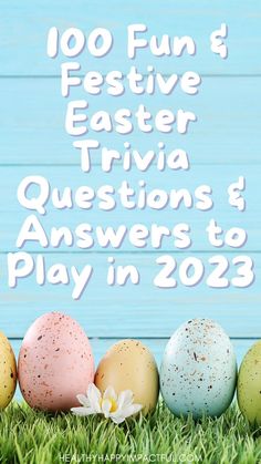 100 Fun & Festive Easter Trivia Questions & Answers to Play in 2023 Easter Trivia Questions And Answers, Easter Trivia, Holiday Trivia, Trivia Questions For Kids, Holiday Facts, Kids Questions