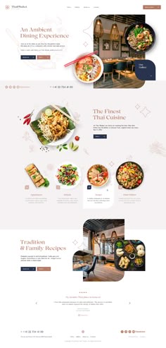 the website design is designed to look like it has many different food items on it