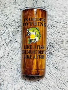 Fish Drinking Tumbler Tumbler Designs For Men, Cool Tumblers, Tumblers For Men, Fishing Tumbler, Family Decals, Monogram Tumbler, Fishing Decals, Food Safe Epoxy, Vinyl Tumblers