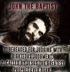 a poster with the words john the baptist on it and an image of jesus's face