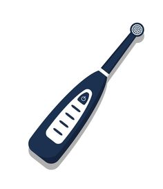 Electric toothbrush icon isolated on white background. Element for cleaning teeth. Dentistry equipment illustration. Vector tooth care tool in flat style. Brush Logo, Tooth Care, Vector Typography, Teeth Care, Flat Style, Teeth Cleaning, Illustration Vector, Fashion Flats