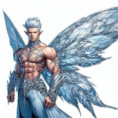 an image of a man with wings on his chest