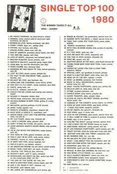 an advertisement for the single top 100, which is written in red and black on white