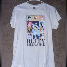 Bluey X Eras Tour Shirt Size Small Never Worn Brand New Bluey Shirts For Adults, Bluey Shirt, Eras Tour Shirt, Royal Blue Shirts, Fishing Shorts, Carhartt Womens, Shirts For Teens, Tour Shirt, Sleeves (women)