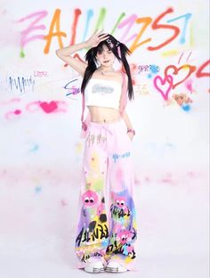 Cute K Pop Outfits, Colourful Y2k Outfits, Y2k Pink Outfit, Douyin Fashion, Easy Trendy Outfits, Friend Outfits, Kpop Fashion Outfits