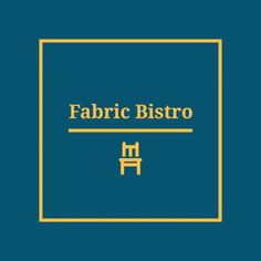 the cover of fabric bistro's book, which is blue with gold lettering