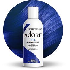 About This Item 4 Unused 4oz Bottles *Vibrant Color Color 112 Indigo Blue *Quick And Easy To Use *Made In Usa *Free Of Alcohol, Peroxide, And Ammonia *Vegan And Curelty Free 5.12 X 1.57 X 5.12 Inches; 4 Ounces Indigo Blue Hair, Blue Hair Styles, Blue Hair Dye, Lock Styles, Black Kids Braids Hairstyles, Dyed Hair Blue, Kids Braids, Semi Permanent Hair Dye, Kids' Braids