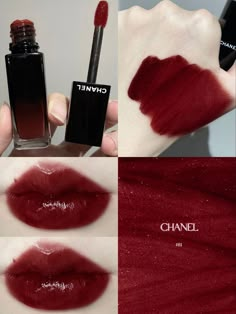 Lipstick Dark Red, Chanel Lipstick, Maybelline Superstay, Lip Makeup Tutorial, Pinterest Makeup, Dope Makeup