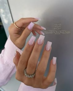 Milky Pink Nails, Short Classy Nails, Purple Ombre Nails, Kutek Disney, Milky Pink, Milky Nails, Gold Prom, Basic Nails, Work Nails