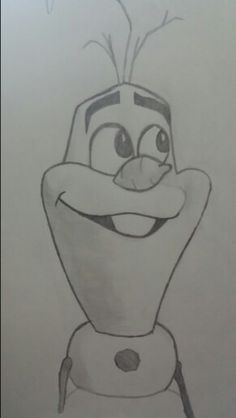 a pencil drawing of a cartoon character