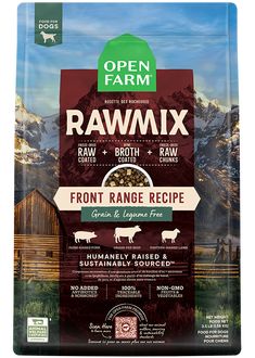 open farm rawmix dog food, open prairie recipe with chicken and brown rice