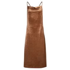 This mid-length velvet dress has a cowl neckline with adjustable straps, complemented by a pinch pleat at the waist for a flattering silhouette. The rust color velvet fabric steals the show. It has a full lining and quarter slit in the back. Wear it on it's own with layers of necklaces, or style it with a sweater and belt to transition the look. Copper Rose, Cowl Neckline, Rust Color, Nirvana, Velvet Dress, Velvet Fabric, Cowl Neck, Mid Length, Adjustable Straps