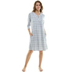 Give bedtime a cozy upgrade with this Women's Croft & Barrow 3/4-Sleeve Button Neck Pajama Gown. Click on this INTIMATES & SLEEPWEAR GUIDE to find the perfect fit and more! Give bedtime a cozy upgrade with this Women's Croft & Barrow 3/4-Sleeve Button Neck Pajama Gown. Click on this INTIMATES & SLEEPWEAR GUIDE to find the perfect fit and more! FEATURES V-neck with 1-button front 3/4-length sleeves Unlined 2 pockets at the side seamFIT & SIZING Relaxed loose fit style 39-in. length from shoulder Petite Size Chart, Croft & Barrow, Womens Size Chart, Sleepwear Women, Petite Size, Length Sleeve, Fabric Care, Fitness Fashion, Pajamas