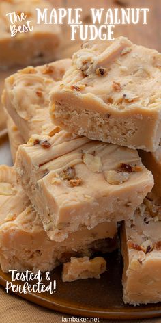 the best vegan maple walnut fudge is made with toasty and perfected