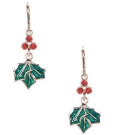 From Merry & Bright&#x2C; these earrings feature:Drop earringsMetal/epoxy/glassLever back closureApprox. 1.25" L x 0.6" WImported. Merry Bright Christmas, Accessories Jewelry Earrings, Gold Drop Earrings, Merry And Bright, Jewelry Accessories, Jewelry Earrings, Drop Earrings, Christmas, Gold