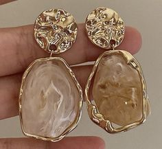 Wedding Party Jewelry, Golden Color, Rock Crystal, Earrings Color, Styl Vintage, Jewelry Party, Jewelry Earrings Studs, Crystal Earrings