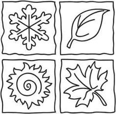 four different types of leaf shapes