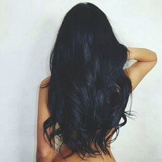 Black Hair Color, Dark Hair, Blue Hair, Hair Goals