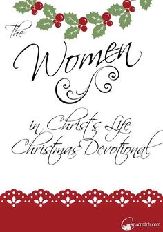 the women in christ's life christmas greeting card with holly and berries on it