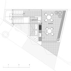 the floor plan for a house with an outdoor seating area