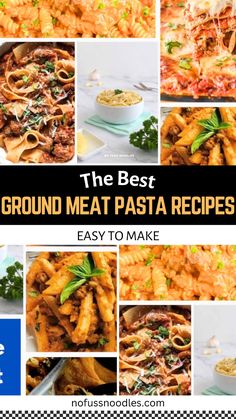 the best ground meat pasta recipes easy to make