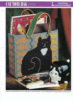 an image of a cat tote bag on the cover of a sewing pattern book