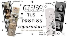 a collage of photos with the words crea tus propos separadores