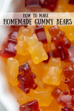 how to make homemade gummy bears in a bowl