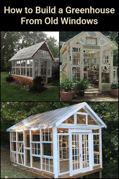 an old greenhouse is being used as a house