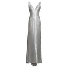 Alexander McQueen metallic silver silk lamé open-back evening dress, ss 1997 For Sale at 1stDibs | silver lame dress, silver silk dress, alexander mcqueen silver dress Metallic Silk Dress For Gala, Metallic Silk Dresses For Gala, Metallic Silk Dress For Evening, Elegant Shimmer V-neck Evening Dress, Formal Shimmer Evening Dress, Formal Metallic Evening Dress With Shimmer, Elegant Metallic Satin Evening Dress, Metallic Shimmer Evening Dress For Formal Occasions, Metallic Shimmer Evening Dress For Formal Events